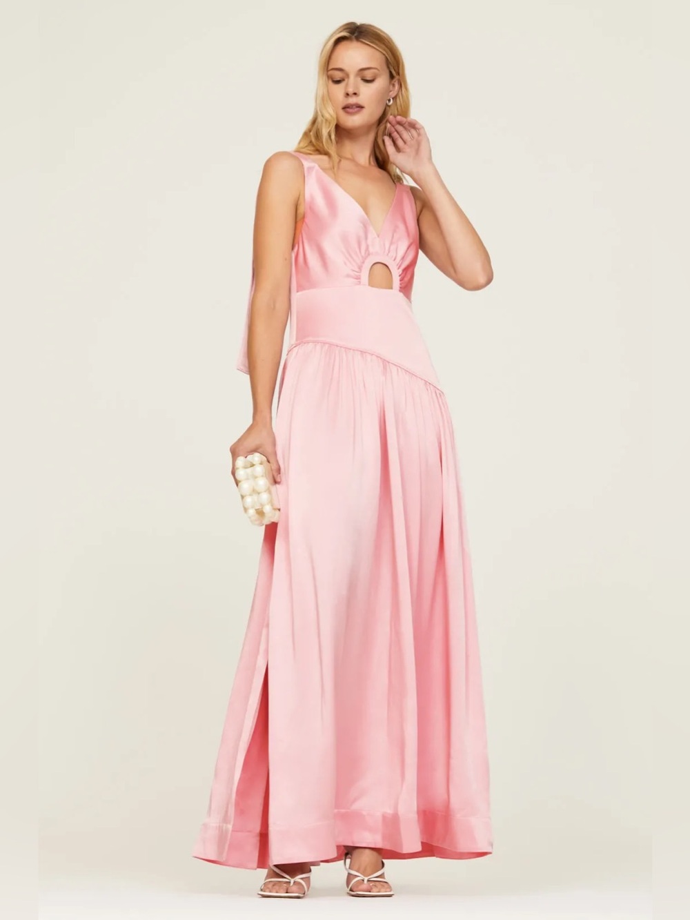 3.1 Phillip Lim Pink Satin Gown Maxi Dress in Size 2